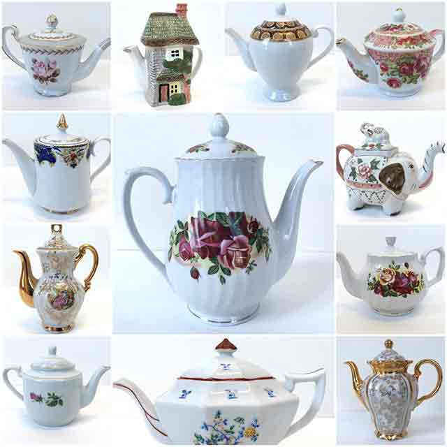 TEAPOT, Bone China Assorted